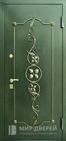 Фото «Дверь входная с ковкой №1»