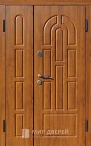 Дверь 1300х2100 двухстворчатая входная №9 - фото вид снаружи