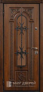 Дверь с кованными элементами №7 - фото вид изнутри