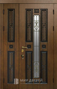 Уличная металлическая дверь в коттедж №353 - фото вид снаружи