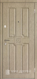 Металлическая дверь обшитая МДФ панелью №179 - фото вид снаружи