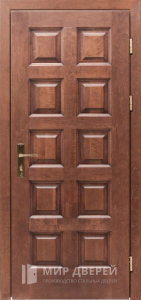 Входная дверь в частный дом с зеркалом №63 - фото вид снаружи