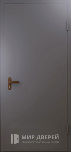 Техническая дверь металлическая эконом №1 - фото вид снаружи