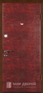 Дверь металлическая с МДФ панелью и дермантином №15 - фото вид снаружи