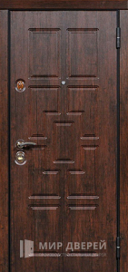 Железная дверь с панелью МДФ №167 - фото вид снаружи