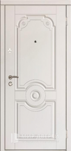 Белая входная металлическая дверь №20 - фото вид снаружи