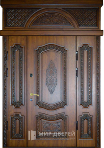 Дверь металлическая входная высокая №338 - фото вид снаружи