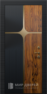 Дверь утеплённая дизайнерская №13 - фото вид изнутри