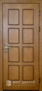 Дверь металлическая панель МДФ №159 - фото вид снаружи