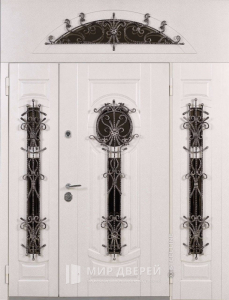 Входная дверь с фрамугой в частный дом №20 - фото №1