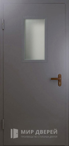 Дверь стальная техническая со стеклом №4 - фото вид изнутри