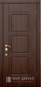 Дверь МДФ входная для частного дома №324 - фото вид снаружи