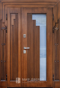 Двухстворчатая дверь для частного дома №25 - фото вид снаружи