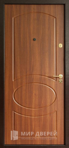 Железная дверь с МДФ для деревянного дома №17 - фото вид изнутри