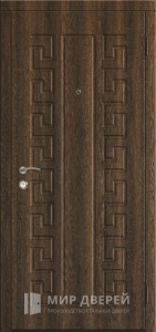 Стальная дверь с МДФ панелью в частный дом №30 - фото вид снаружи